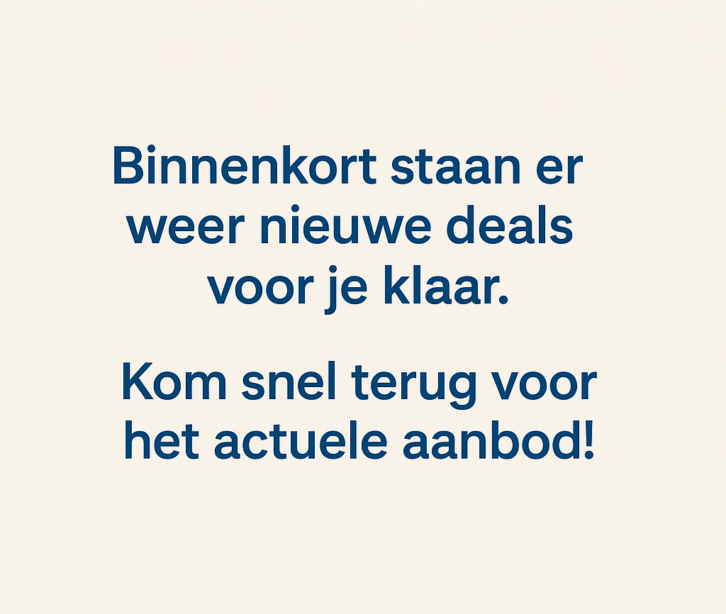 Geen outlet op voorraad